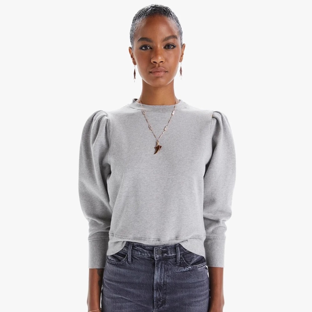 MOTHER THE CURVE BALL SWEATSHIRT in Grey